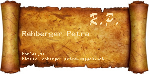 Rehberger Petra névjegykártya